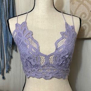 Free people bralette Adella light purple Sz small
